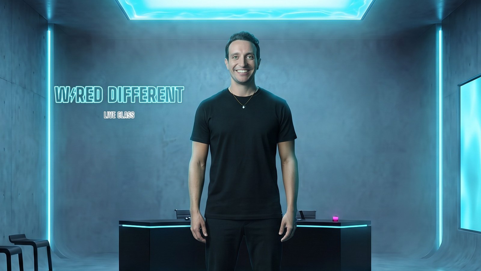 Andre DeLaite teaching live on the Wired Different set